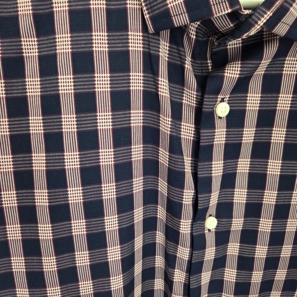 ⭐️Ben Sherman Slim Fit Red And Blue  Casual Button Down Shirt Size L - Picture 4 of 6